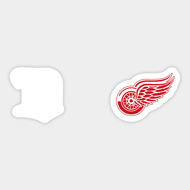 Detroit Wings-City Sticker by karenblanco